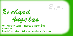 richard angelus business card