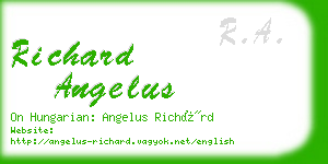 richard angelus business card